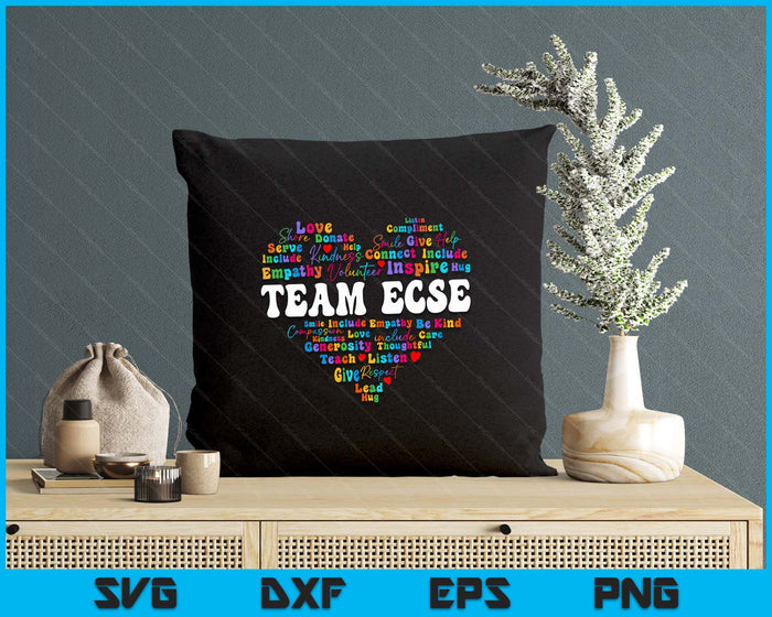 Cute Team ECSE Appreciation Week back to school Teacher SVG PNG Digital Printable Files