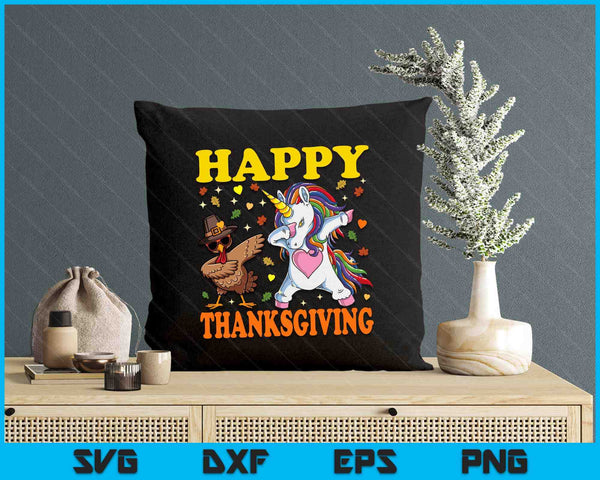 Cute Unicorn Thanksgiving Shirt For Girls Pilgrim Hat Turkey SVG PNG Digital Printable Files