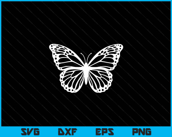 Cute white and black butterfly SVG PNG cut file for Cricut