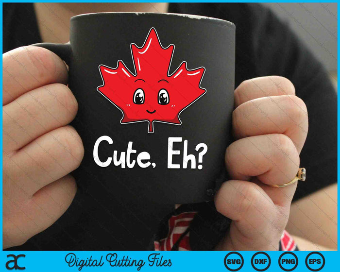 Lindo, Eh Bandera canadiense Hoja de arce Canadá Recuerdo Turista SVG PNG Archivos de corte digital