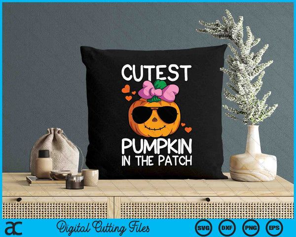 Cutest Pumpkin In The Patch Halloween Pumpkin SVG PNG Digital Cutting Files