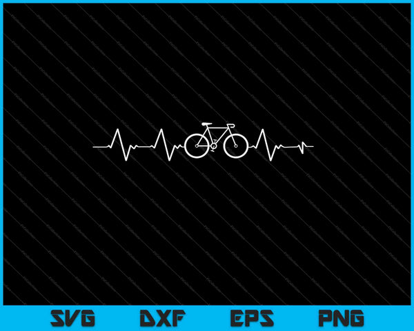 Fietsen Heartbeat SVG PNG snijden afdrukbare bestanden