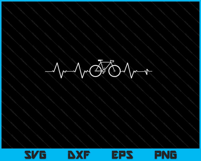 Fietsen Heartbeat SVG PNG snijden afdrukbare bestanden