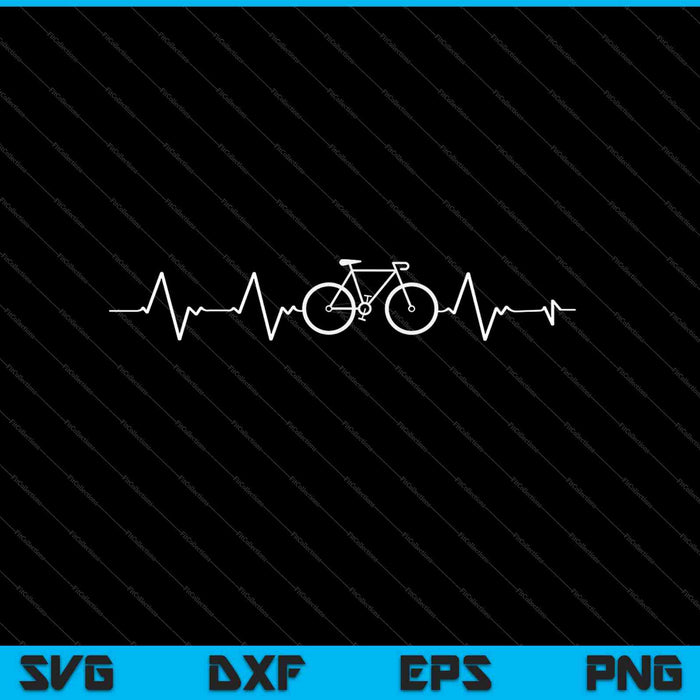 Fietsen Heartbeat SVG PNG snijden afdrukbare bestanden