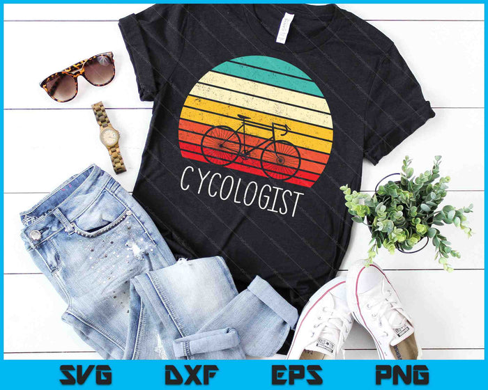 Cycologist Funny Vintage Cycling SVG PNG Cutting Printable Files