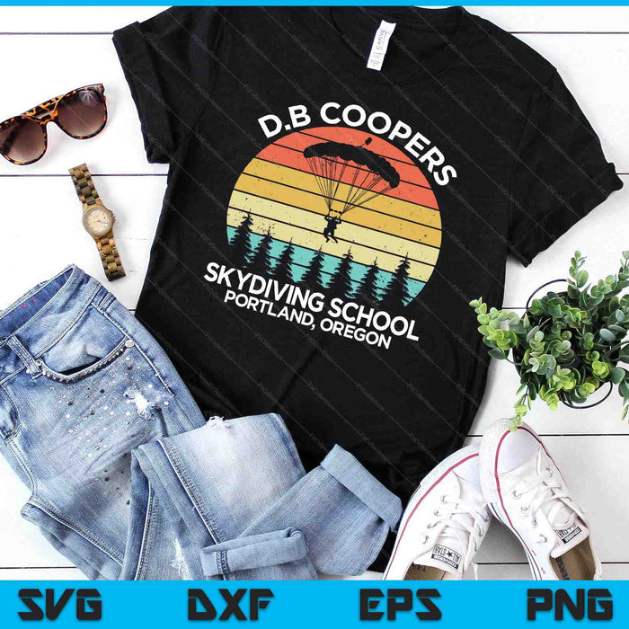 D. B. Coopers Skydiving School Portland Oregon Funny SVG PNG Digital Cutting Files