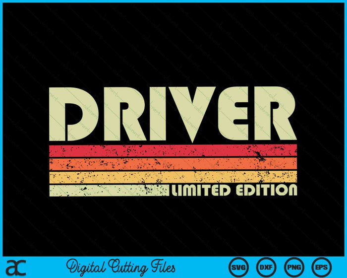 DRIVER Divertido Título de Trabajo Profesión Cumpleaños SVG PNG Archivos de Corte Digital