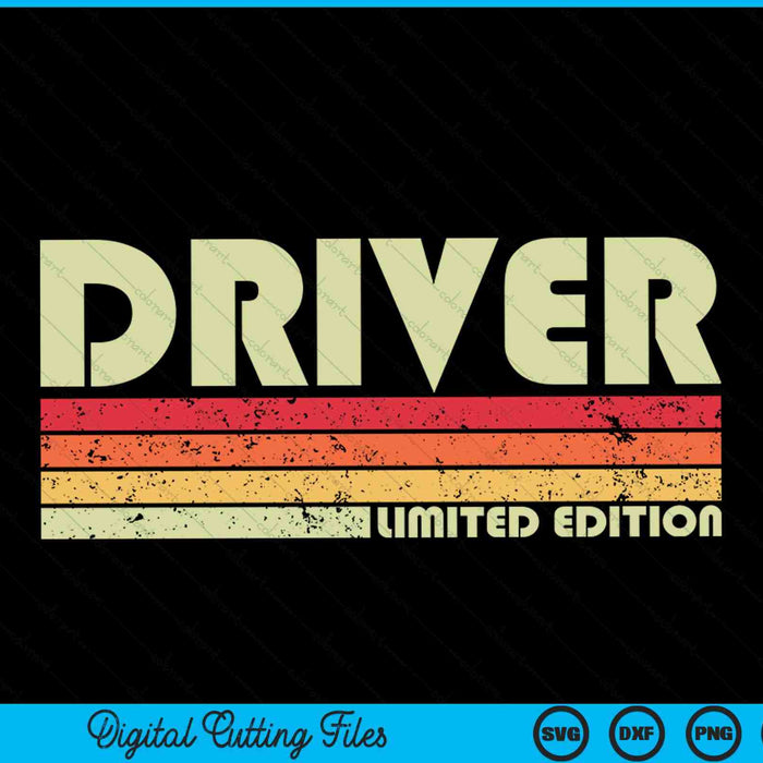 DRIVER Divertido Título de Trabajo Profesión Cumpleaños SVG PNG Archivos de Corte Digital