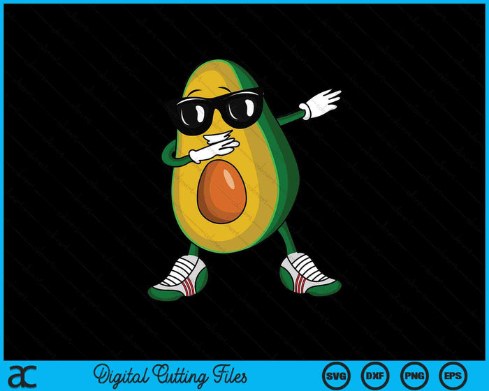 Dabbing Avocado Funny Vegan Food Lover SVG PNG Digital Cutting Files