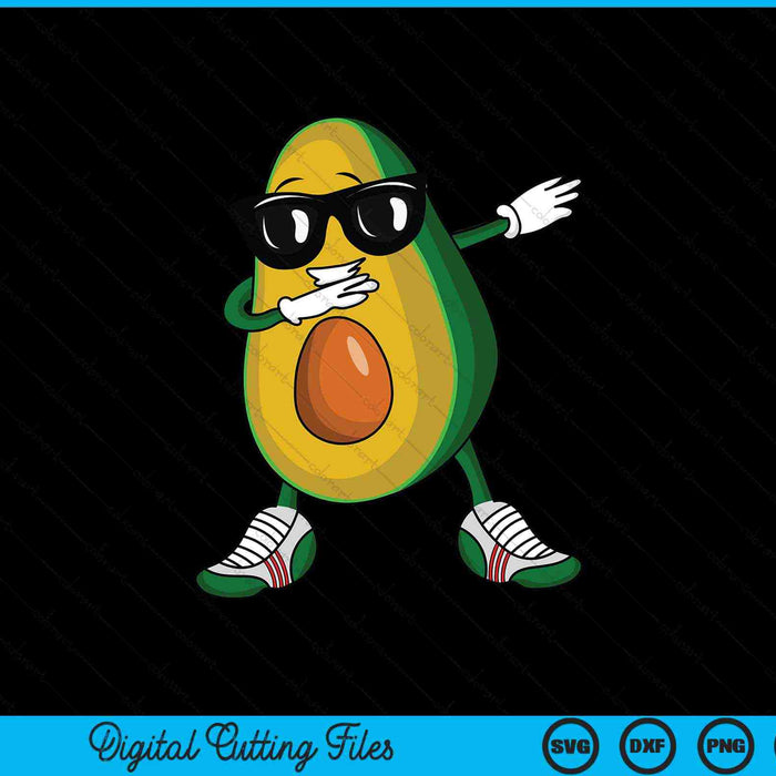Dabbing Avocado Funny Vegan Food Lover SVG PNG Digital Cutting Files