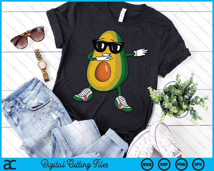 Dabbing Aguacate Divertido Amante de la Comida Vegana SVG PNG Archivos de Corte Digital