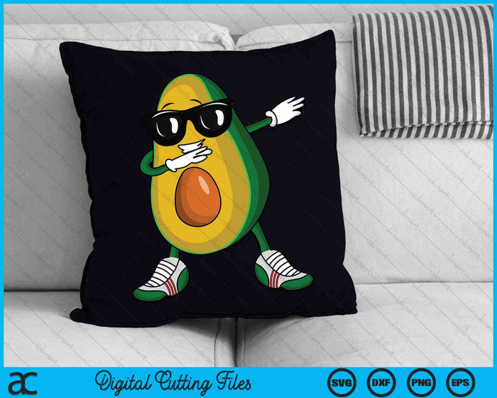 Dabbing Aguacate Divertido Amante de la Comida Vegana SVG PNG Archivos de Corte Digital