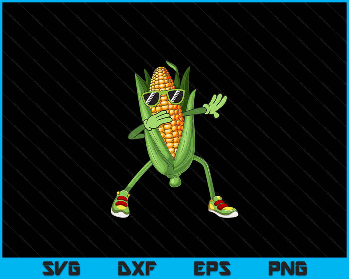 Dabbing Corn Cob Dancing Corn Farm Farmer SVG PNG Digital Cutting Files
