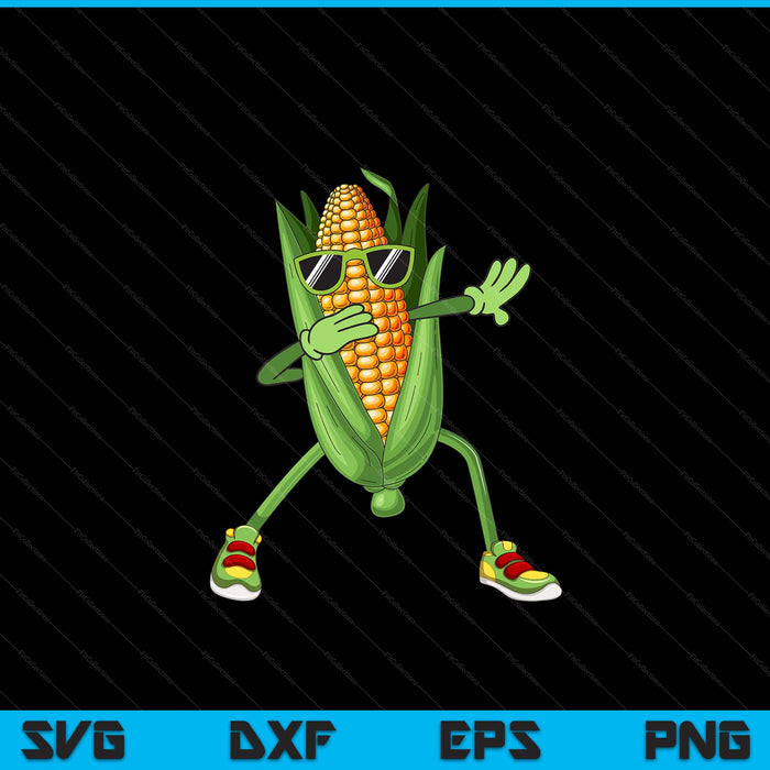 Dabbing corn cob dancing corn farm farmer SVG PNG cut file for Cricut