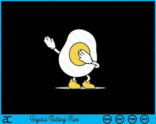Dabbing egg breakfast SVG cut file