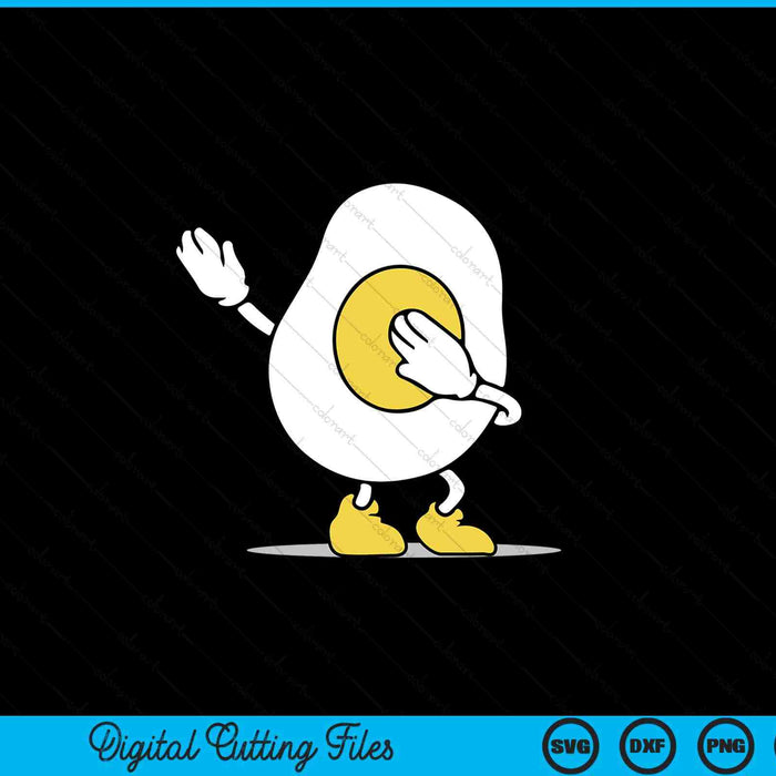 Dabbing egg breakfast SVG cut file