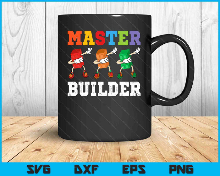 Dabbing Kids Master Builder funny Building Blocks Bricks SVG PNG Digital Cutting Files