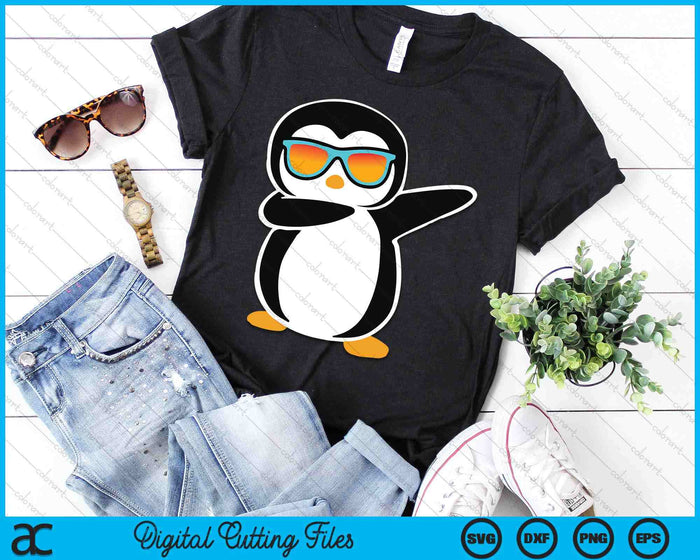 Dabbing Penguin Cute Animal Birthday Party SVG PNG Digital Printable Files