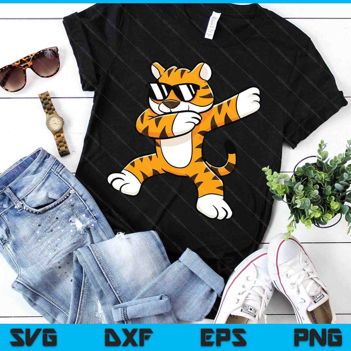 Dabbing Tiger With Sunglasses Cool Dabbing Tiger SVG PNG Digital Printable Files