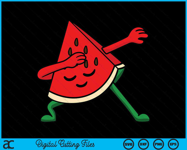 Dabbing Watermelon Summer Fruit Slice Seeds SVG PNG Digital Cutting Files