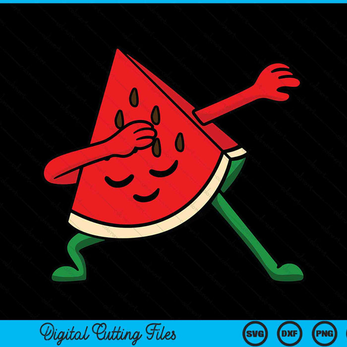 Dabbing Watermelon Summer Fruit Slice Seeds SVG PNG Digital Cutting Files