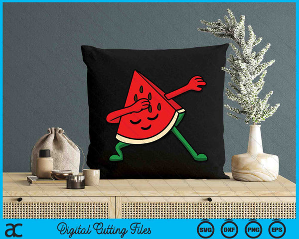 Dabbing Watermelon Summer Fruit Slice Seeds SVG PNG Digital Cutting Files