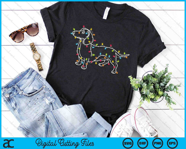 Dachshund Dogs Tree Christmas Sweater Xmas Gifts For Pet Dog SVG PNG Digital Printable Files