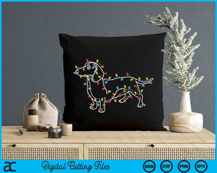 Dachshund Dogs Tree Christmas Sweater Xmas Gifts For Pet Dog SVG PNG Digital Printable Files