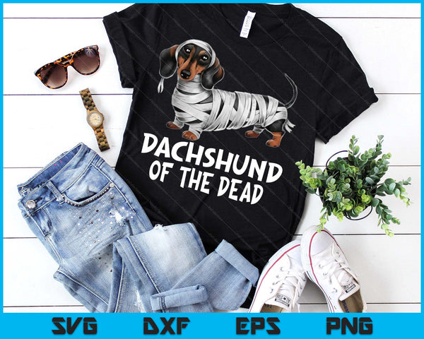 Dachshund Of Dead Halloween Mummy Dog SVG PNG Digital Printable Files