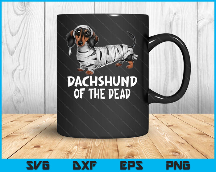 Dachshund Of Dead Halloween Mummy Dog SVG PNG Digital Printable Files