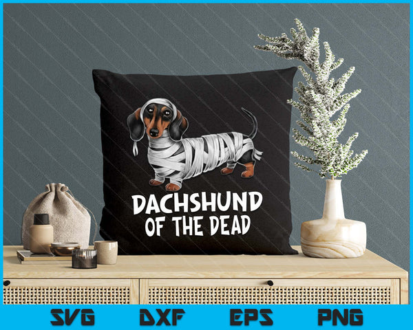 Dachshund Of Dead Halloween Mummy Dog SVG PNG Digital Printable Files