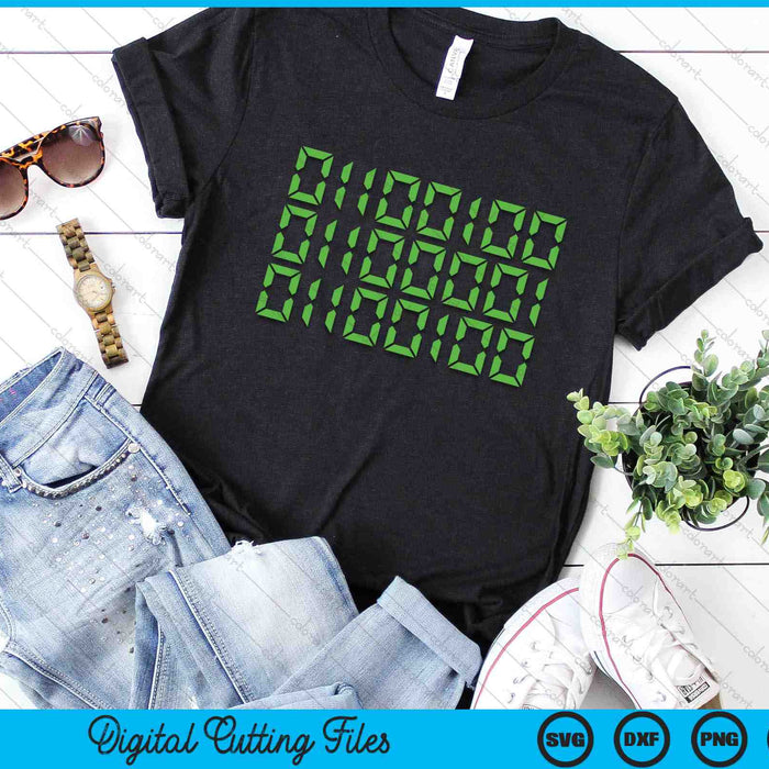 Dad In Binary Code Funny Computer Typewriter SVG PNG Digital Cutting Files
