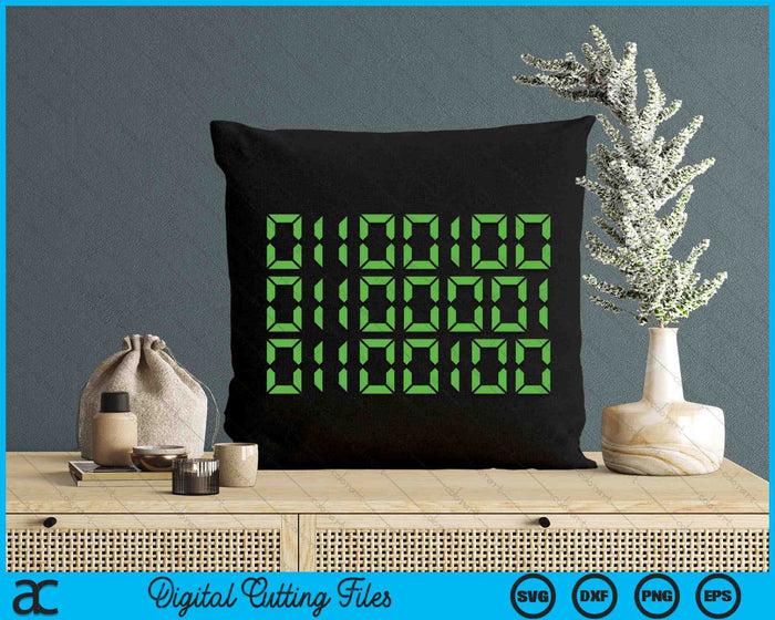 Dad In Binary Code Funny Computer Typewriter SVG PNG Digital Cutting Files