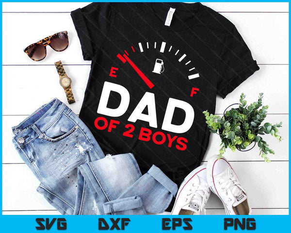 Dad Of 2 Boys Father's Day Dad SVG PNG Digital Printable Files