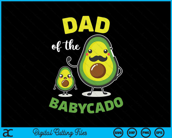Papa van de Babycado Avocado-familie bijpassende SVG PNG digitale afdrukbare bestanden