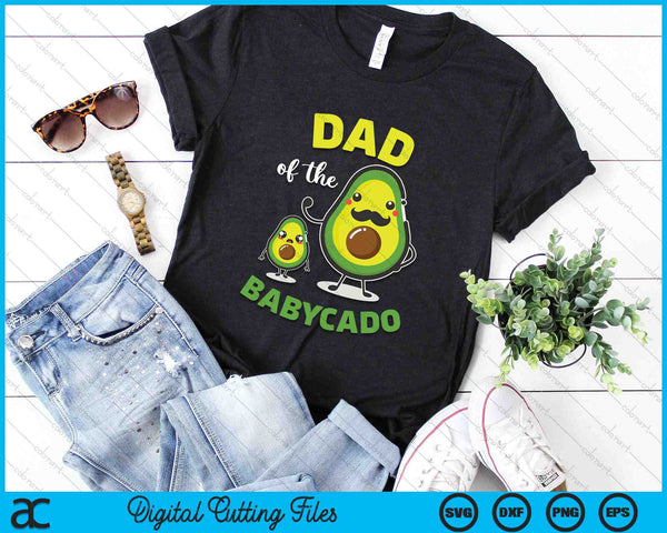 Papa van de Babycado Avocado-familie bijpassende SVG PNG digitale afdrukbare bestanden