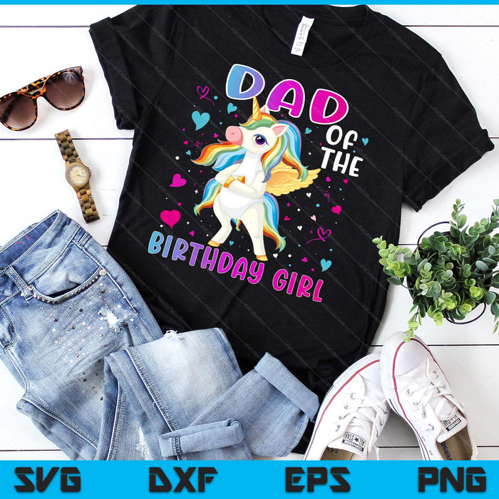 Papa van het feestvarken Flossen Unicorn papa geschenken SVG PNG digitale snijbestanden