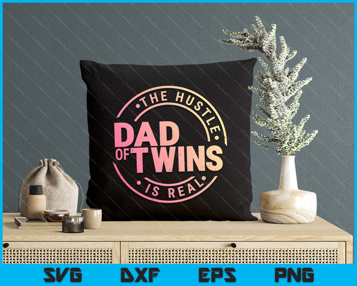 Dad Of Twins Shirt Funny New Dad To Be Tired Love Proud Cute SVG PNG Digital Cutting File