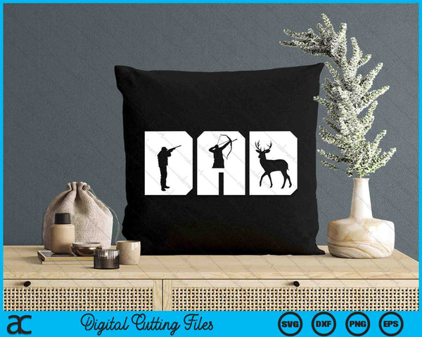 Dad Shooting Archery Deer Archer Bow Hunting Hunter Men Gift SVG PNG Digital Cutting Files