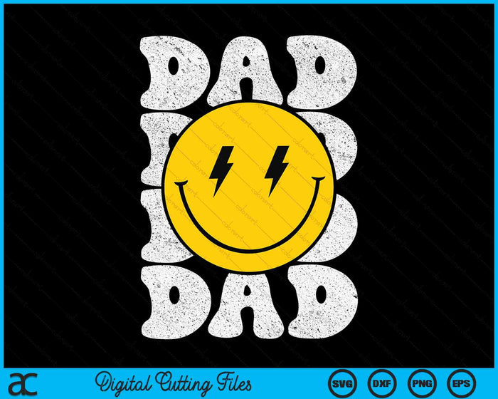 Dad Smiling Face Bolt Eyes Pregnancy Announcement SVG PNG Digital Cutting Files