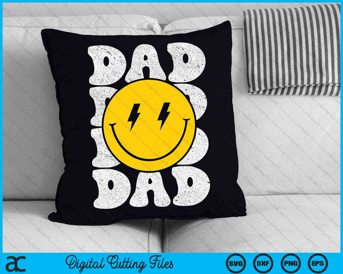 Dad Smiling Face Bolt Eyes Pregnancy Announcement SVG PNG Digital Cutting Files