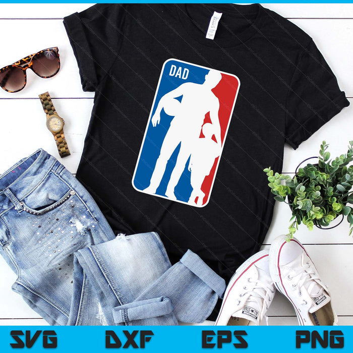 Dad Sports Logo Basketball Dad Son Silhouette Fathers Day SVG PNG Digital Printable Files