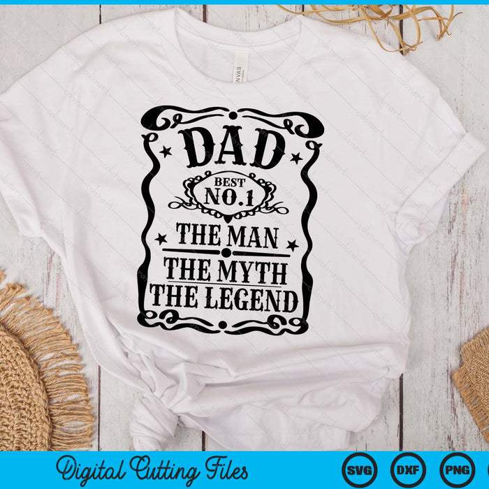 Dad The Man The Myth The Legend Retro Gift for Dad Father's Day SVG PNG Digital Cutting Files