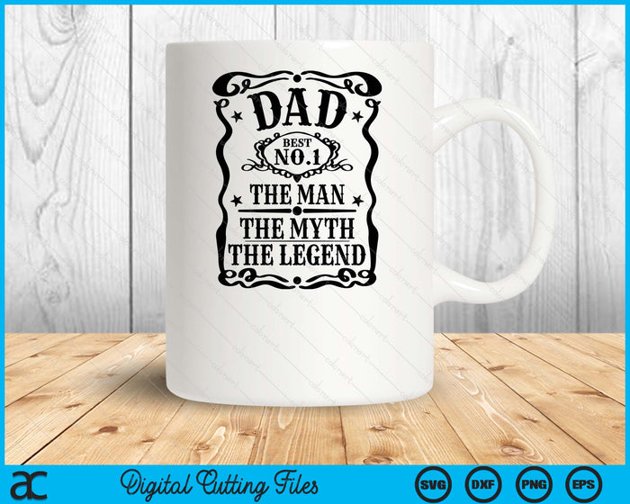 Dad The Man The Myth The Legend Retro Gift for Dad Father's Day SVG PNG Digital Cutting Files