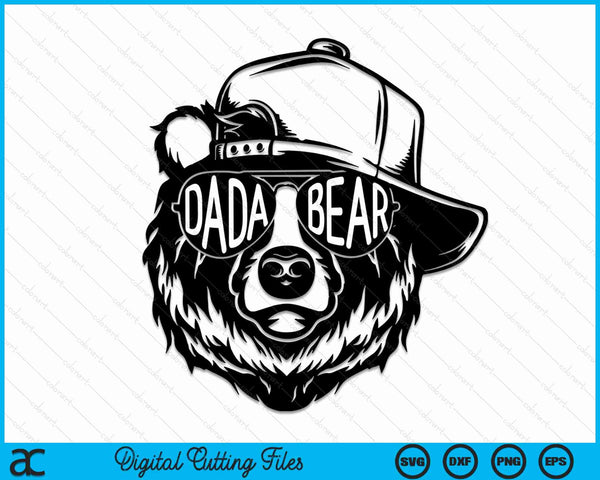 Dada Bear With Sunglasses Dada Bear SVG PNG Cutting Printable Files