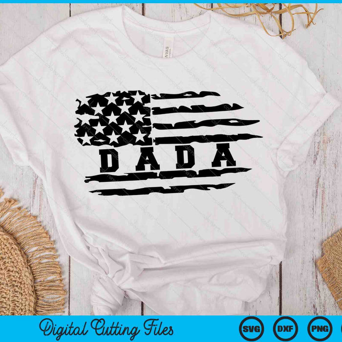 Dada Distressed American Flag SVG PNG Digital Cutting Files