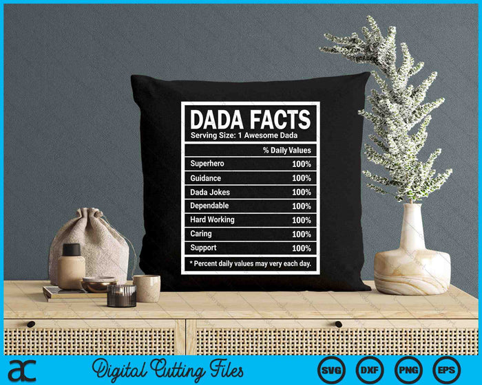 Dada Facts Father's Day SVG PNG Digital Cutting Files