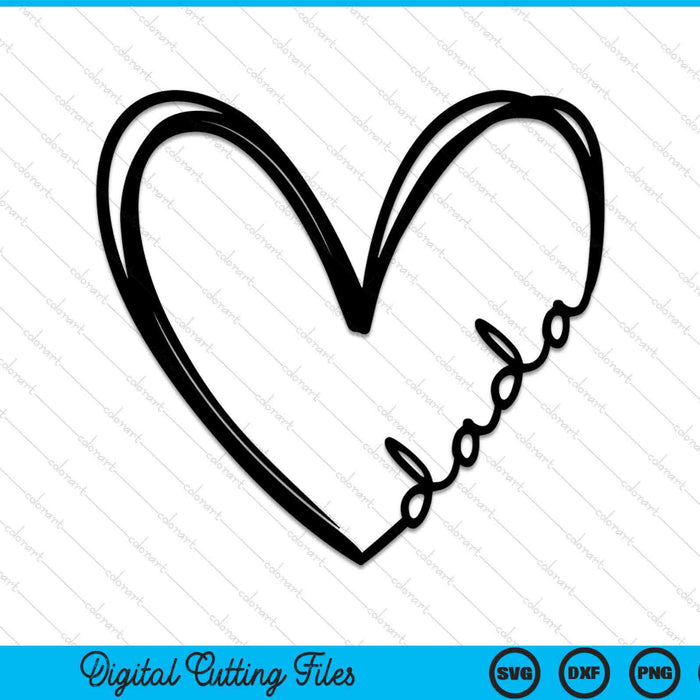 Dada heart SVG cut file