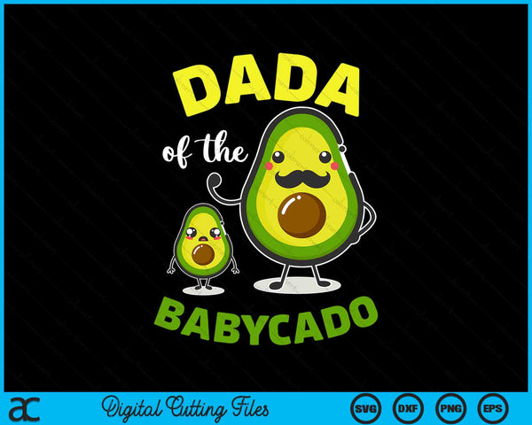 Dada van de Babycado Avocado-familie bijpassende SVG PNG digitale afdrukbare bestanden