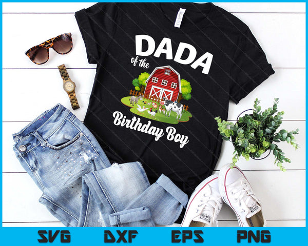 Dada van het feestvarken boerderij dier Bday partij viering SVG PNG digitale snijden-bestanden
